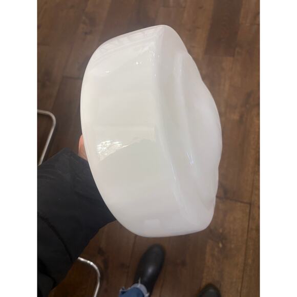 Rejuvenation 12" Opal Eastmoreland Schoolhouse Shade Only 4” Fitter Glass Milk - Picture 2 of 9